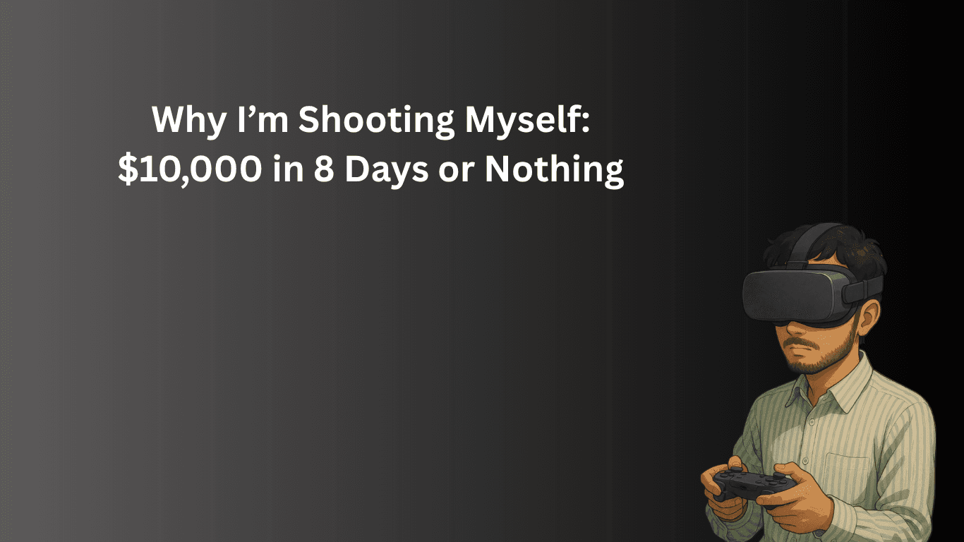 Why I’m Shooting Myself: $10,000 in 8 Days or Nothing