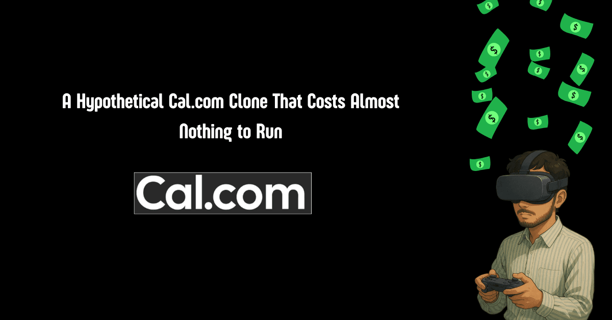 A Hypothetical Cal.com Clone That Costs Almost Nothing to Run
